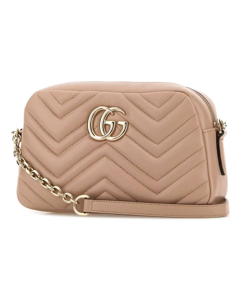 Gucci Women's Pink Nappa Leather Gg Marmont Crossbody Bag Cameoxdafne Lamb Borse A Tracolla Beige