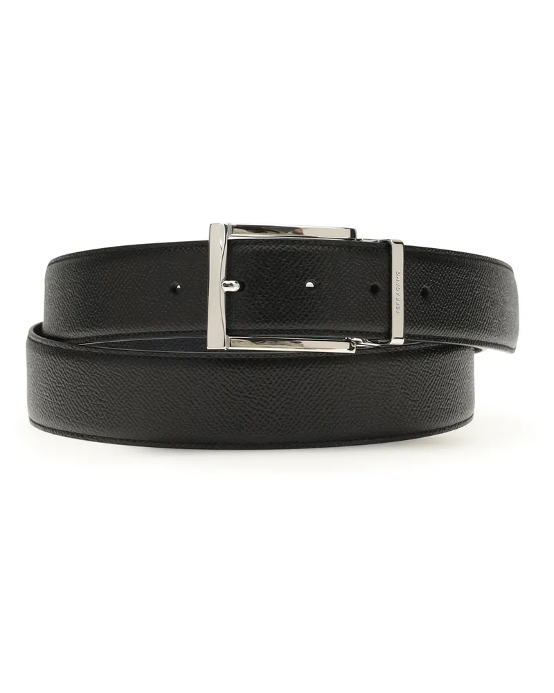 Ferragamo Men's Belt Reversible Skipper Blue Calf Leather Blue