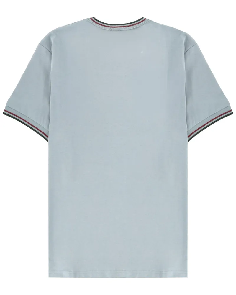 Fred Perry Logo-Embroidered Cotton T-Shirt — Blue Blue