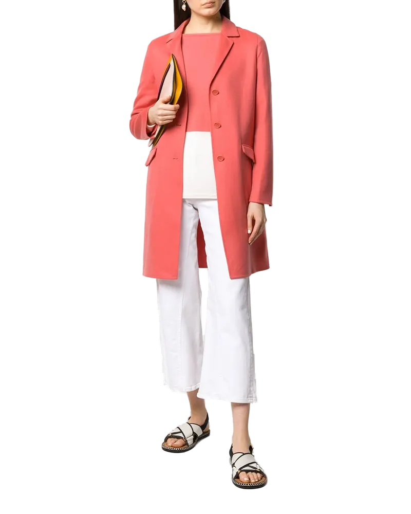 Loro Piana Women's Single Breasted Mid-Length Coat Ss20 W Pink