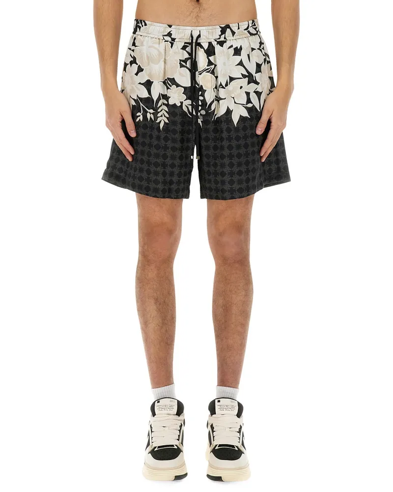 Amiri Viscose Bermuda Short — Black Black