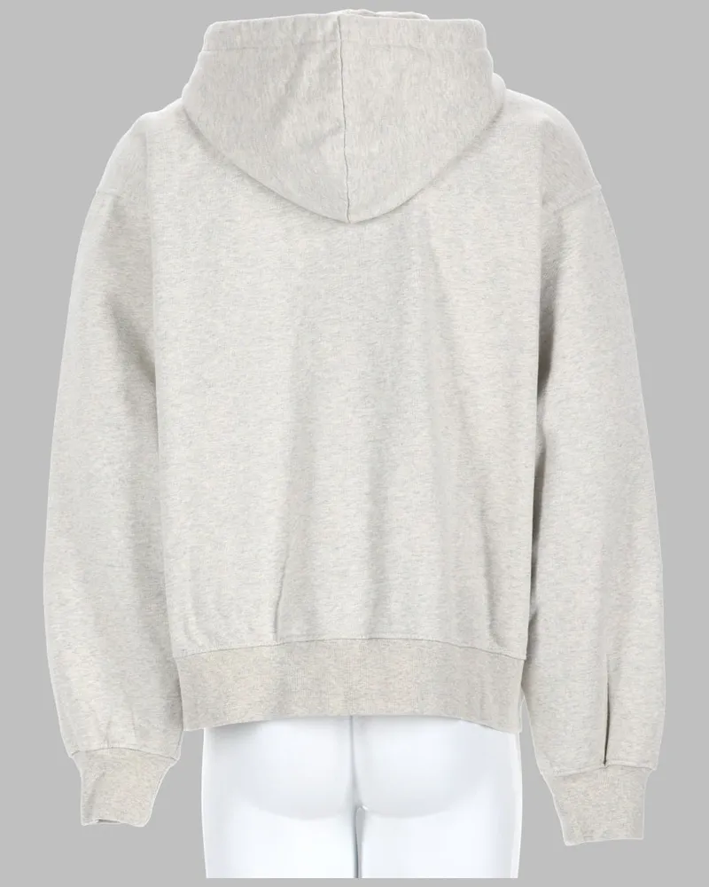 Drôle de Monsieur Zip-Up Cotton Sweatshirt — Gray Gray