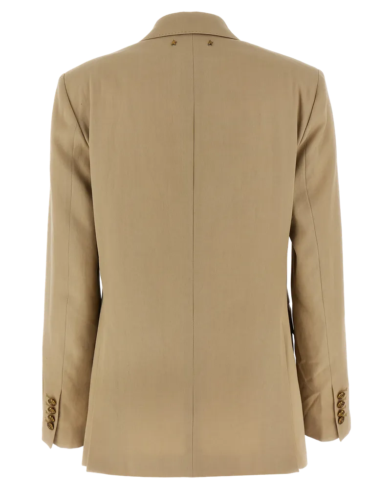 Golden Goose Women's Beige Virgin Wool Blazer Clothing Beige