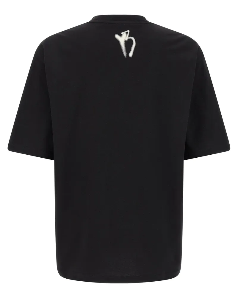 Y-3 Men's Black Cotton T-Shirt Black
