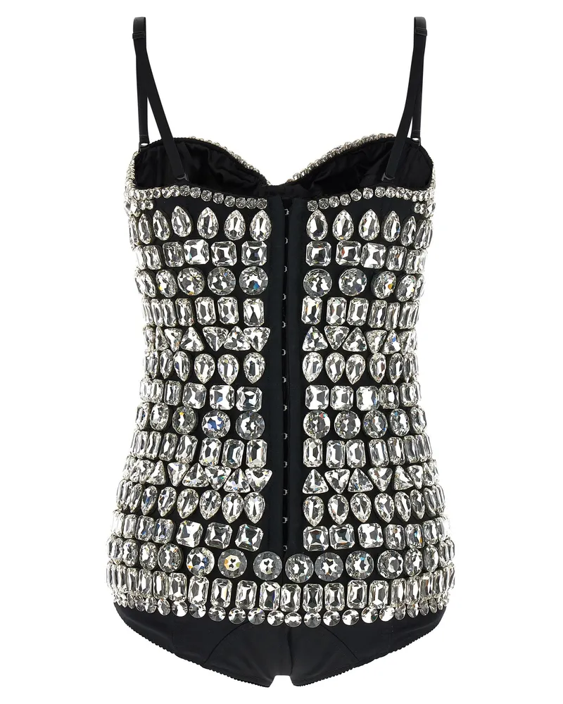 Dolce & Gabbana Women's Silver Polyamide Bodysuit Clothing Silver