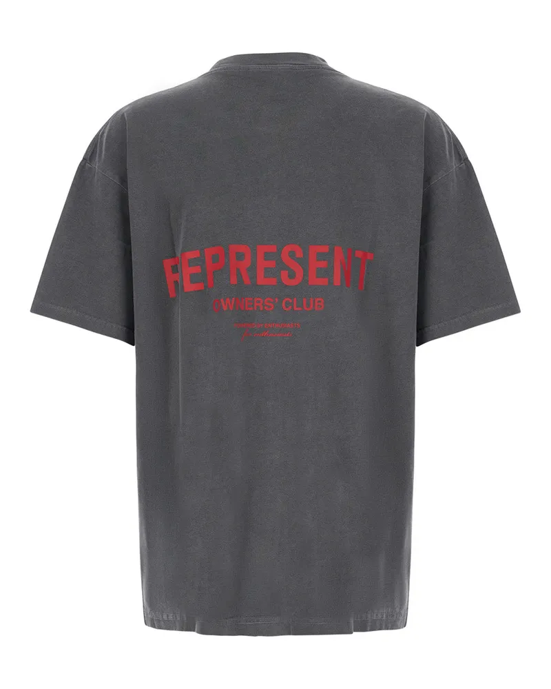 REPRESENT Men's T-Shirt Faded Black Cotton T-Shirts And Polos Black