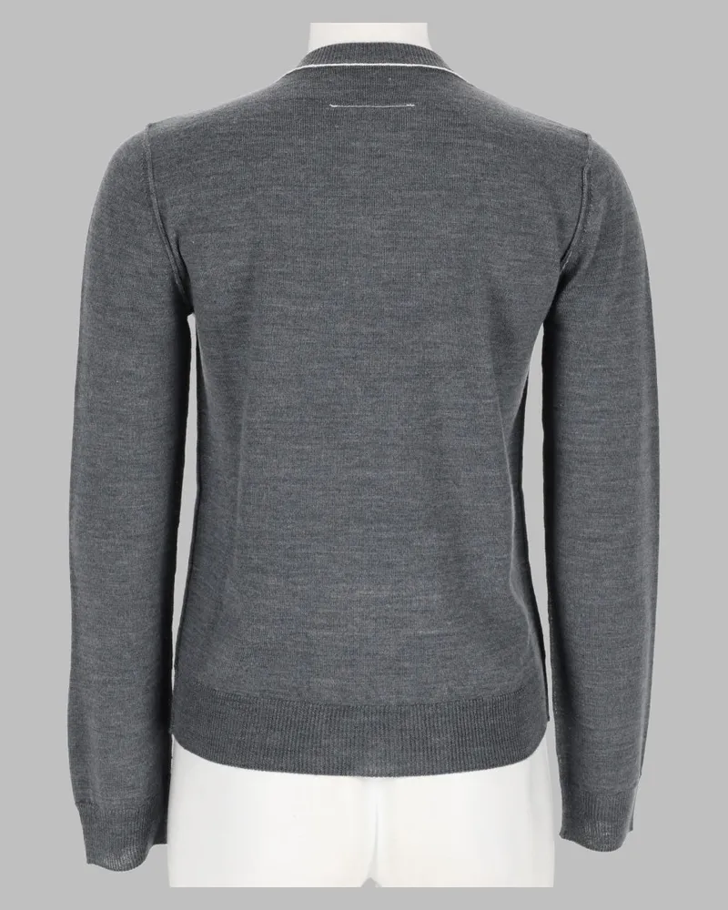 Maison Margiela Virgin Wool Cardigan — Gray Gray