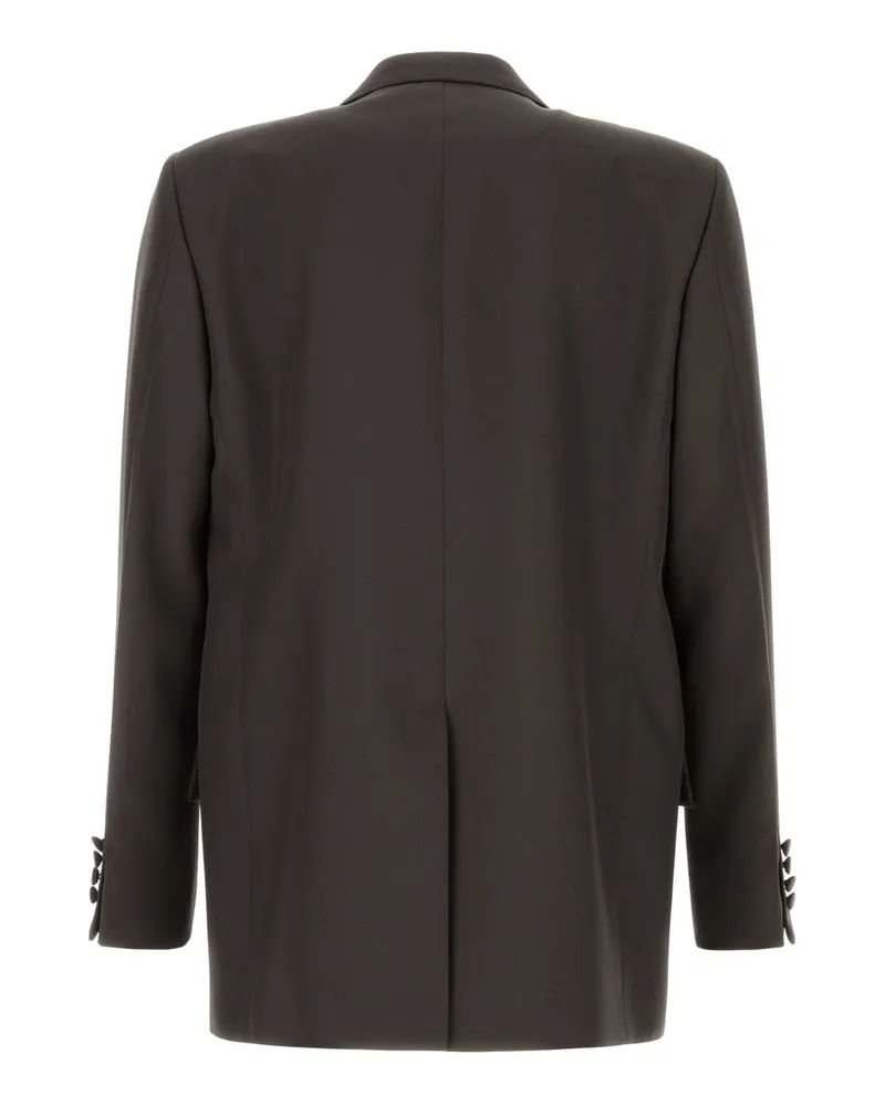Gucci Men's Double-Breasted Wool Blazer Brown Polyester Blazers Brown
