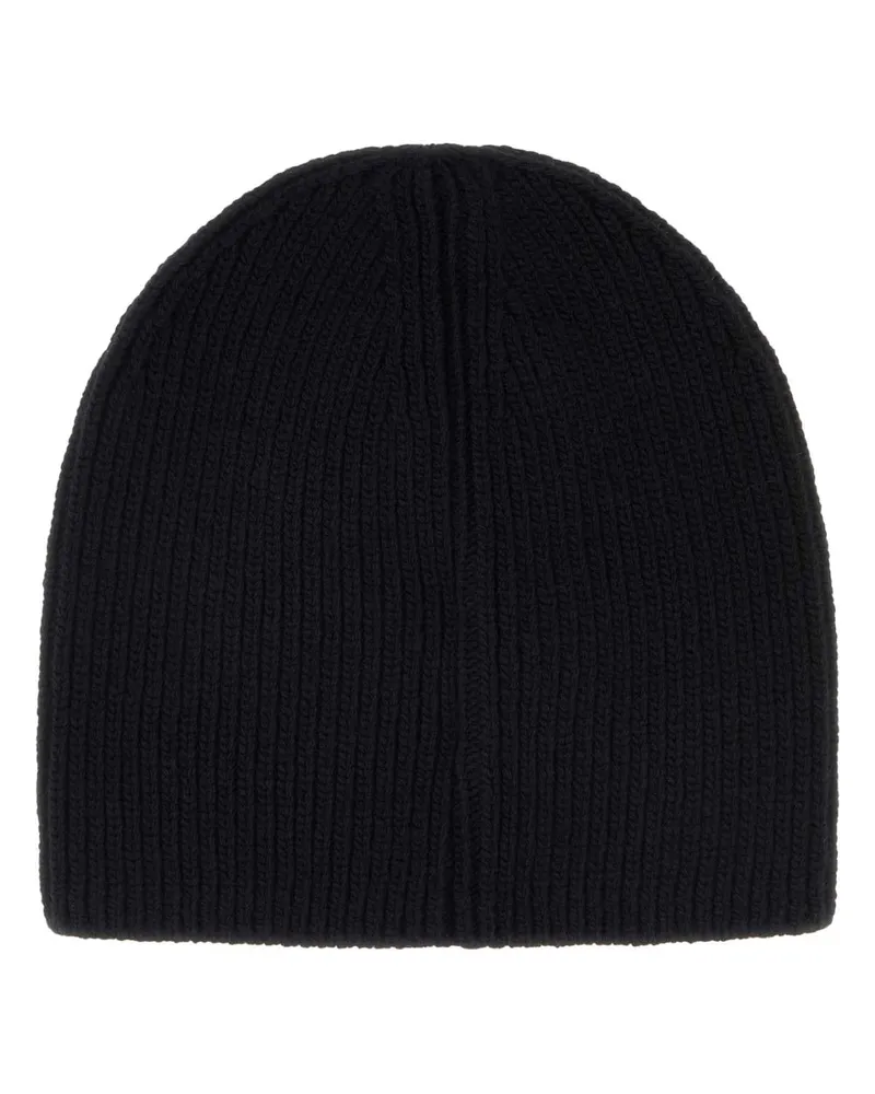 Moncler HAT Ribbed Wool Beanie — Black Black