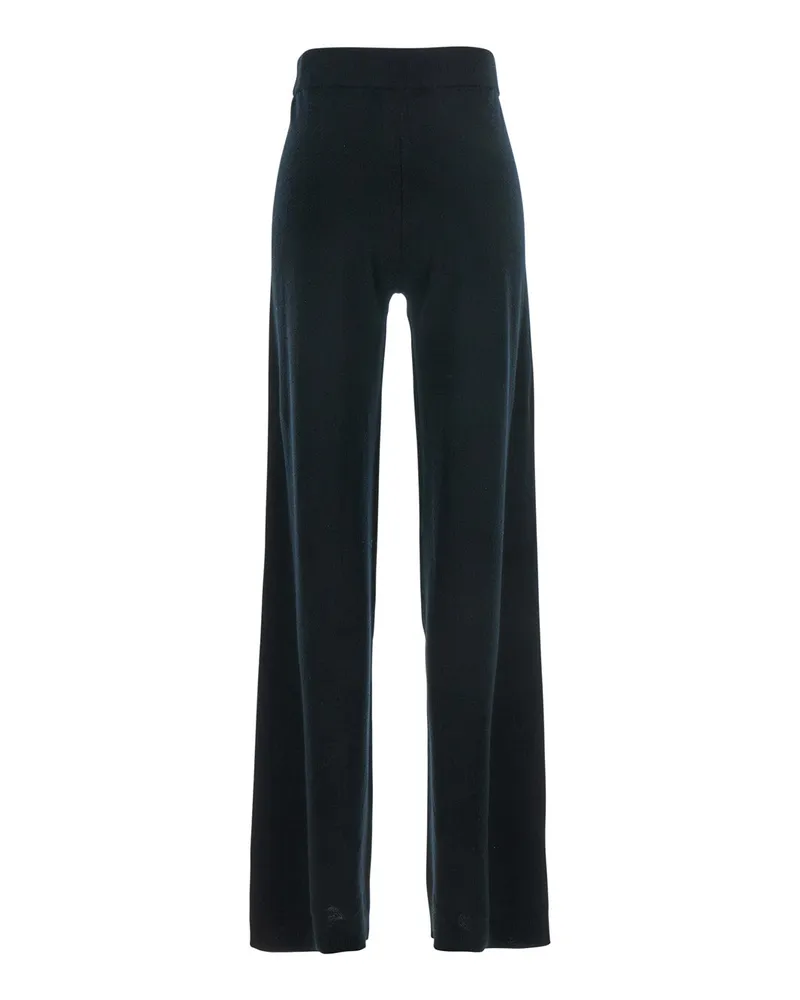 ALLUDE Virgin Wool and Cashmere Blend Trousers — Black Black