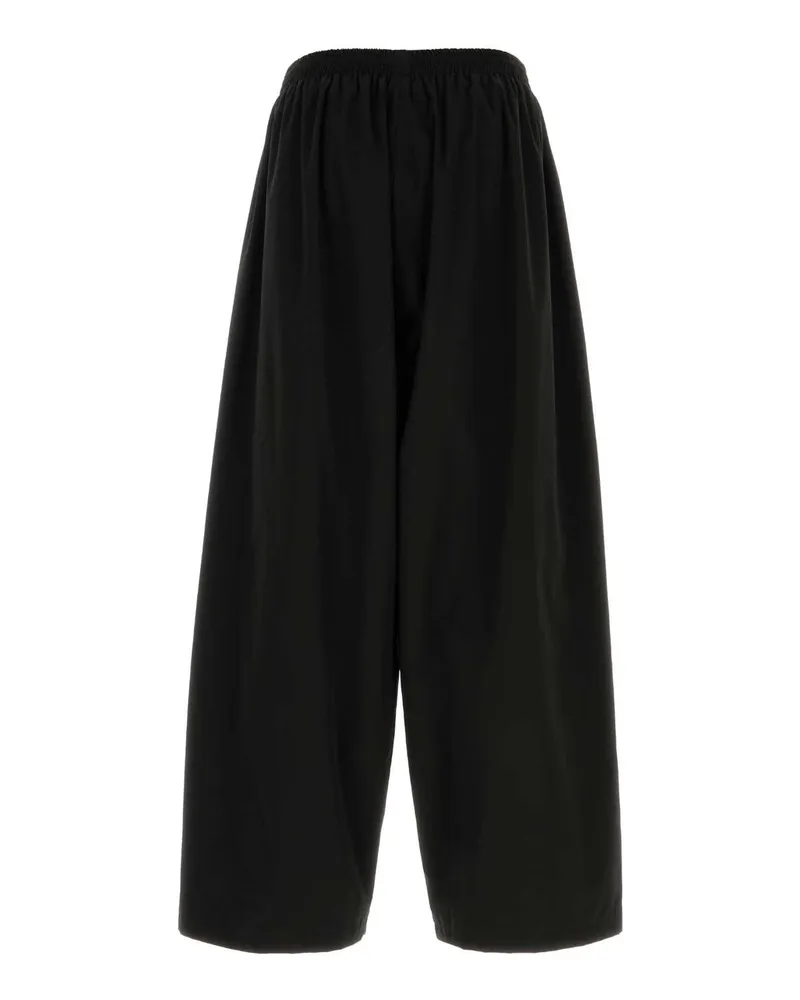 Balenciaga Men's Black Tech Fabric  X Automobili Lamborghini Wide-Leg Pant Pantaloni Black