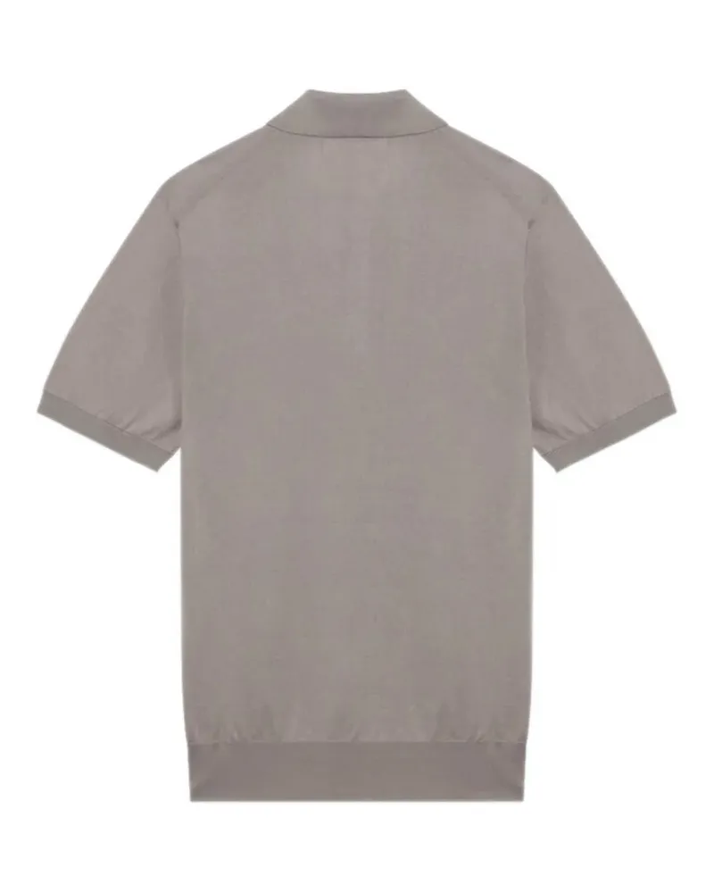 Brunello Cucinelli Men's Short-Sleeve Polo Shirt Ss26 M Taupe
