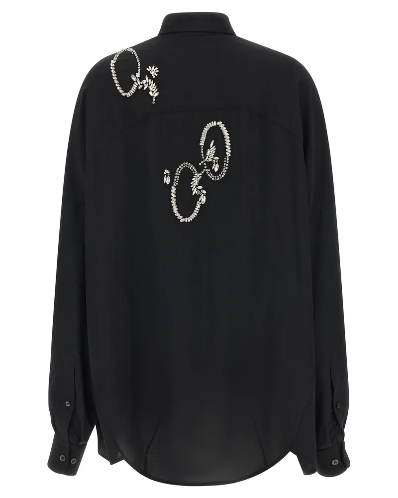 Dries van Noten Women's Black Polyester Blouse Black