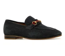 Men's Denim With Logo Hardware Loafer Black