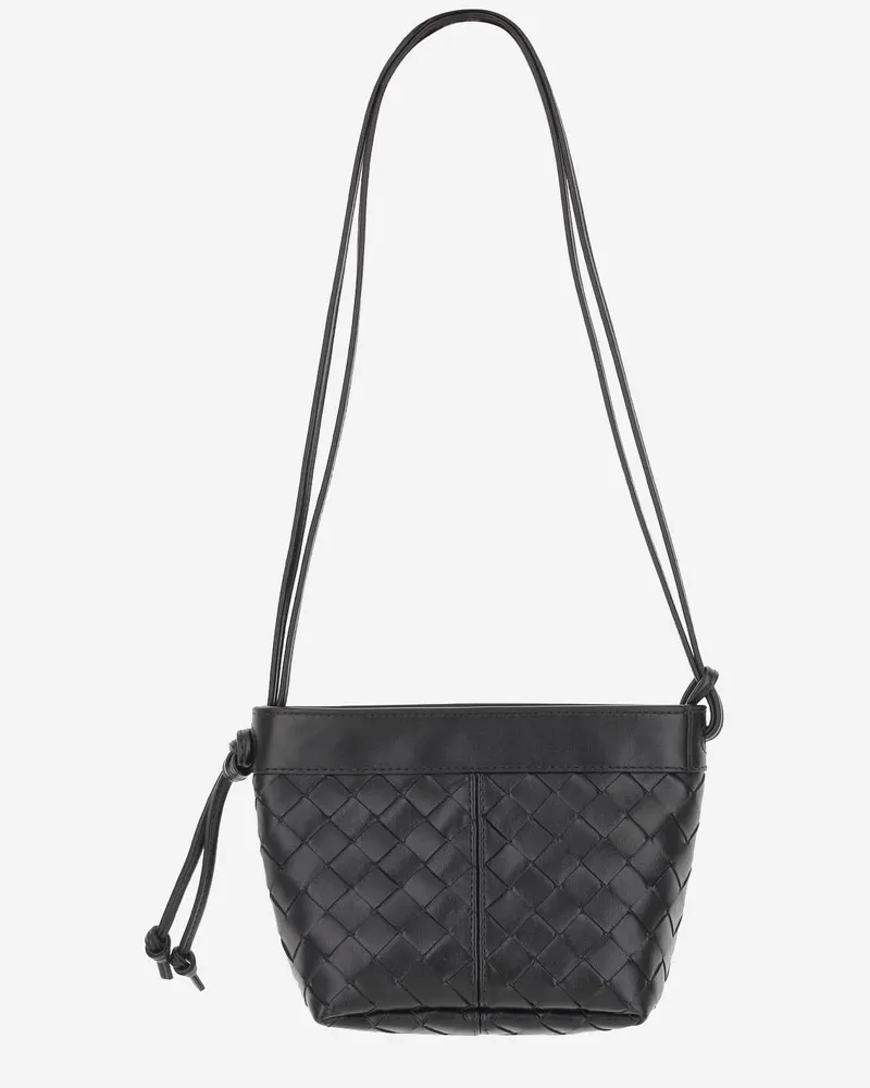 Bottega Veneta Women's 15 Venetian Leather Bag Black Pelle Shoulder Black