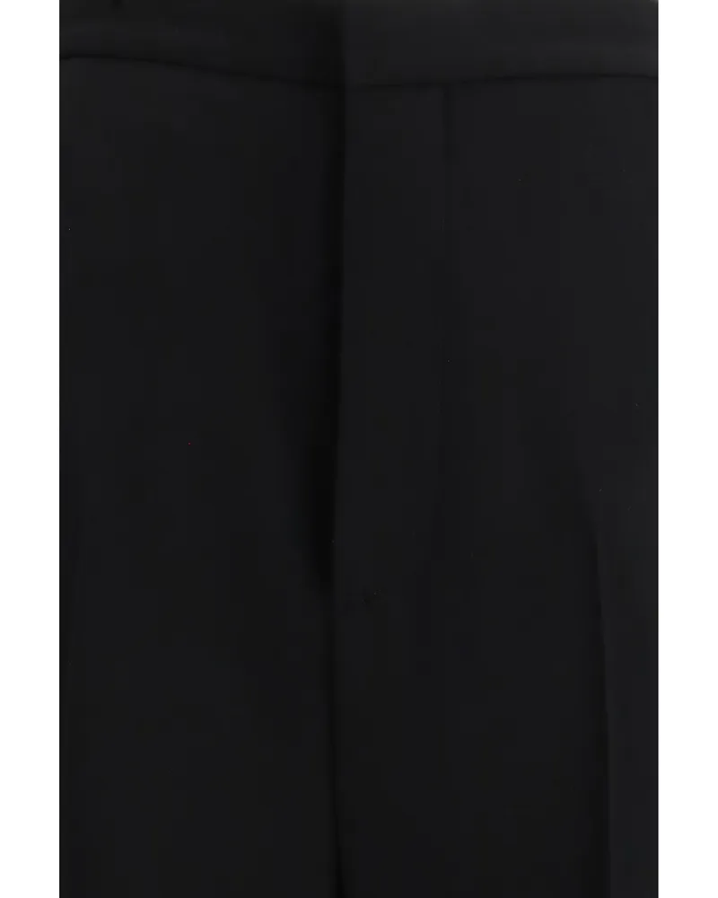Balenciaga Tailored Cotton Trousers — Black Black