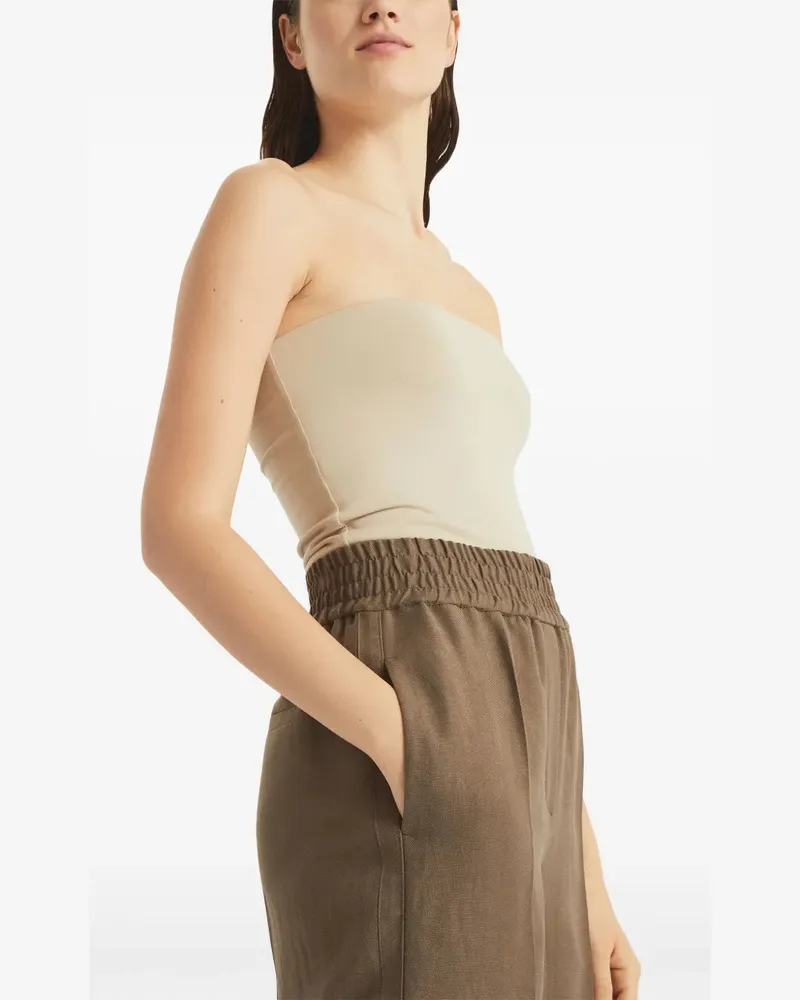 Brunello Cucinelli Women's Pull-On Trousers Ss25 W Olive