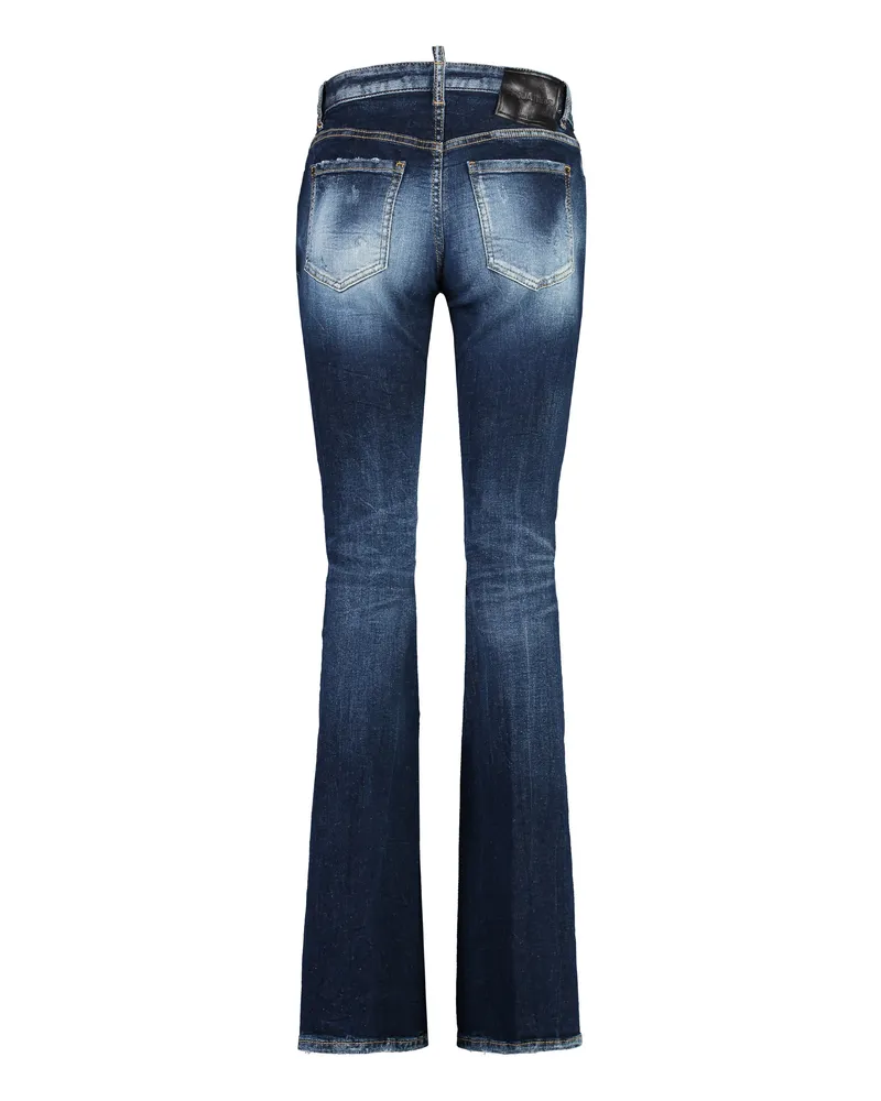 Dsquared2 Women's Twiggy Flared Denim Jeans Cotton Blue