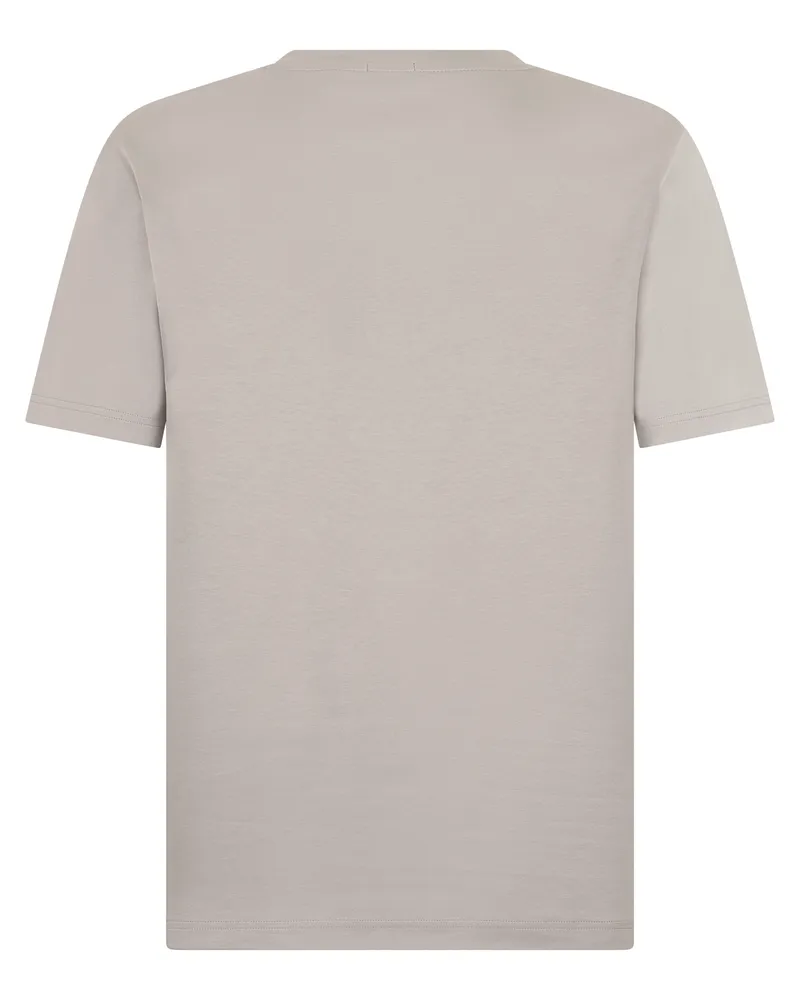 HUGO BOSS Men's Cotton T-Shirt With Print Turtledove T-Shirts And Polos Beige