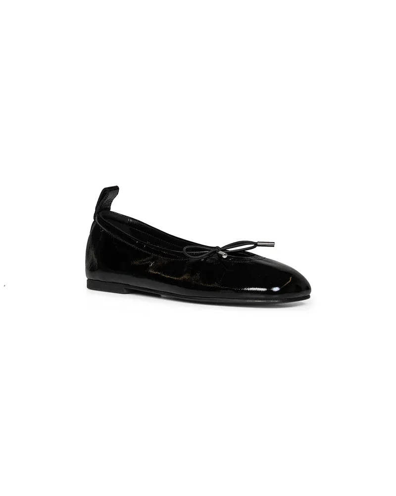 Alohas Women's Ballet Flats Rosalind Patent Leather Black Ballerina Shoes Black