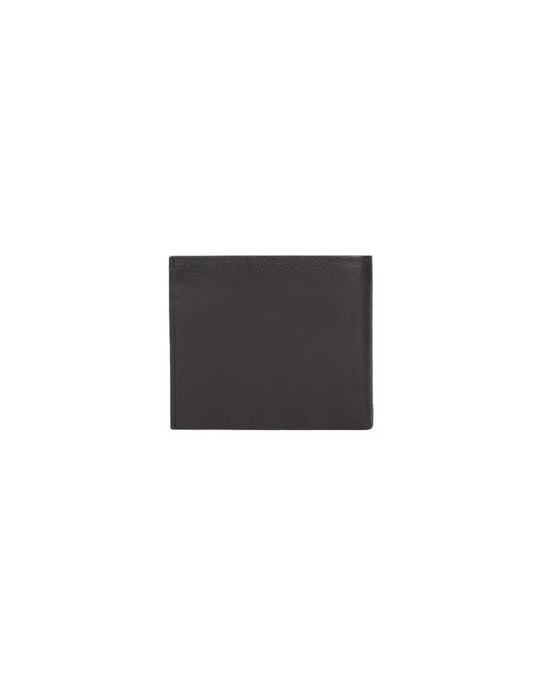 MOMO DESIGN Men's Wallet Black Leather Bags Black
