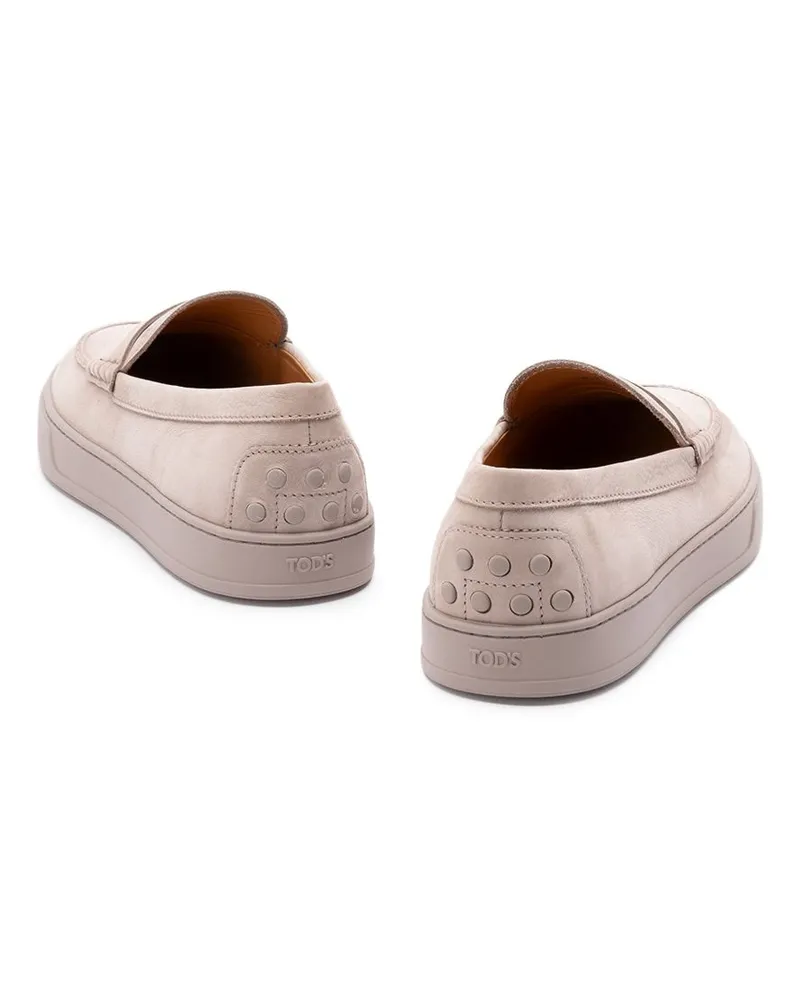 TOD'S Suede Leather Loafer — Beige Beige