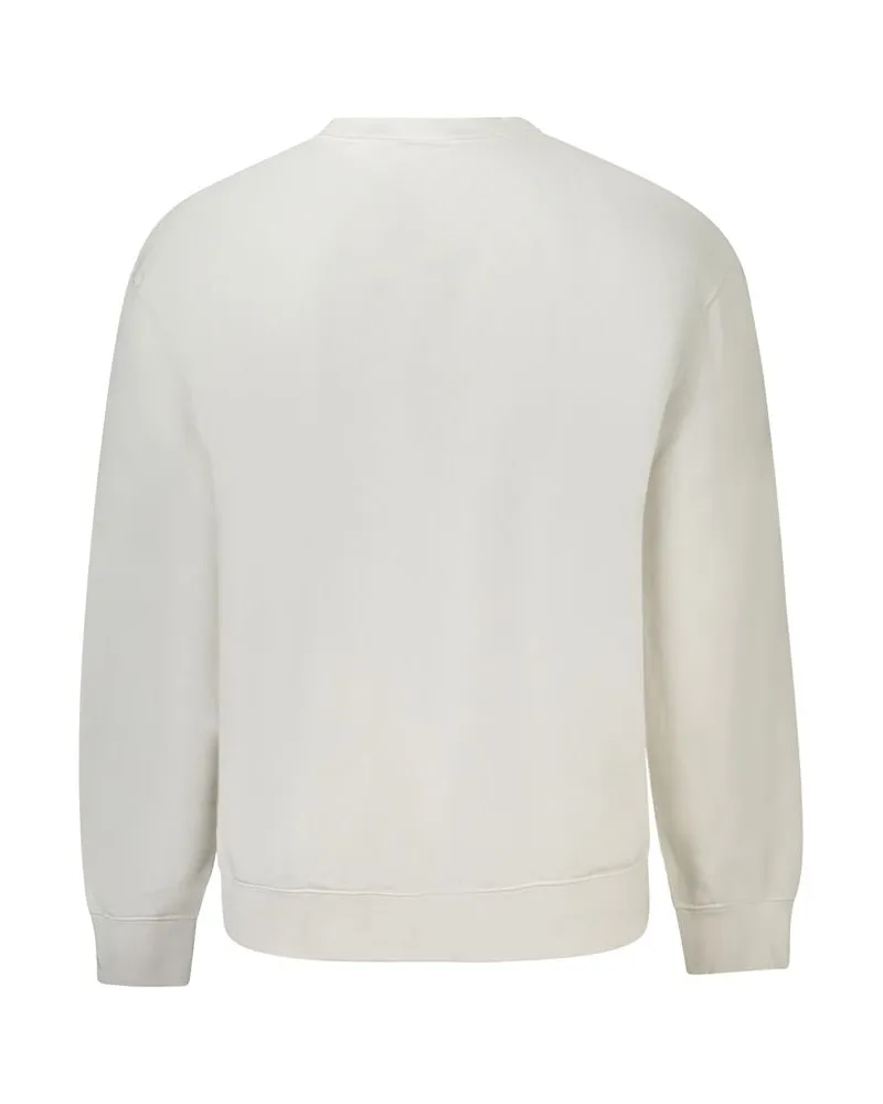 Calvin Klein Logo-Embroidered Cotton Sweatshirt — White White