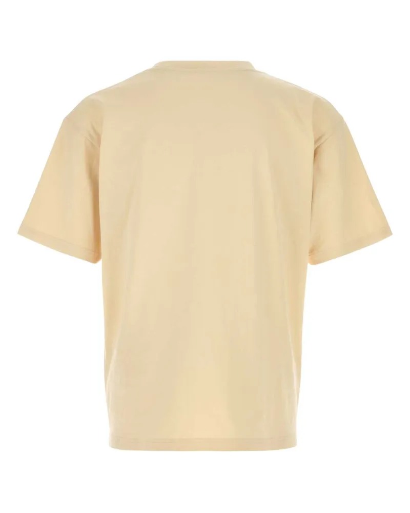 Valentino Garavani Men's Beige Cotton T-Shirt Burronero Beige