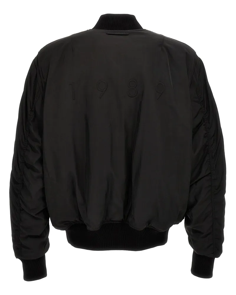 1989 STUDIO Padded Nylon Bomber Jacket — Black Black