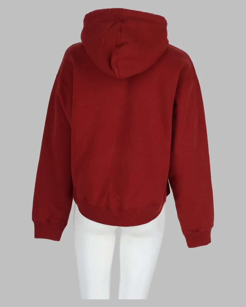 J.W.Anderson Cotton Hooded Sweatshirt — Red Red
