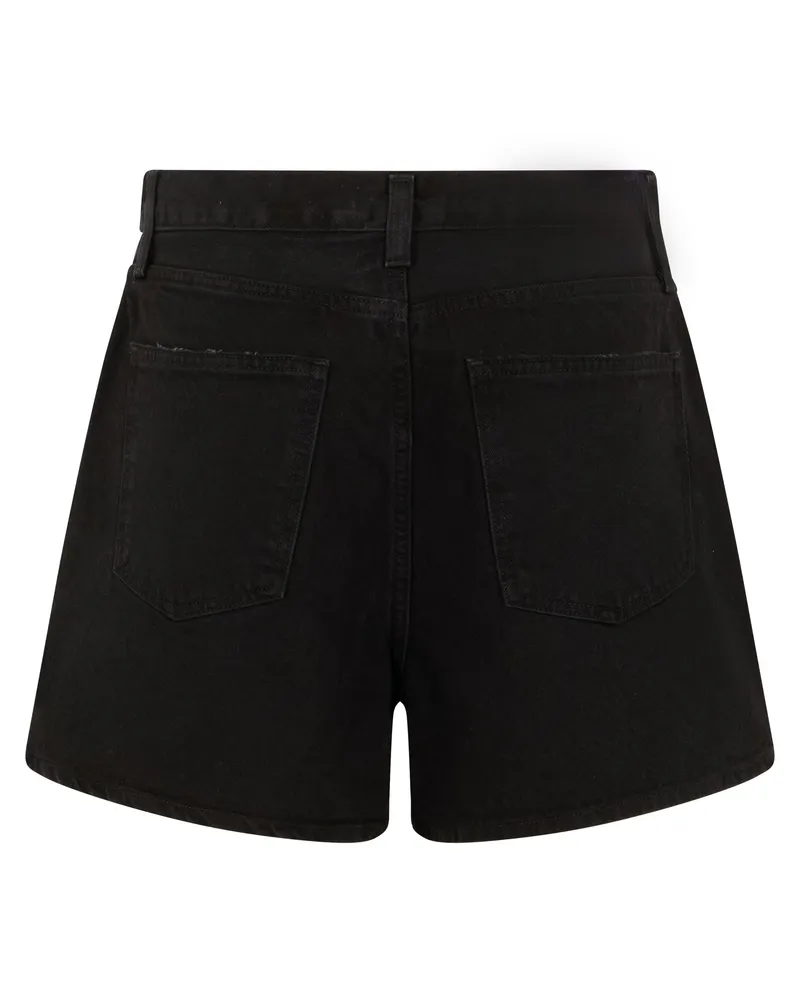 AGOLDE Women's Shorts Denim Black Cotton Black
