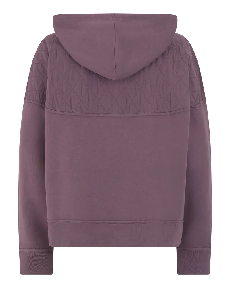 Golden Goose Men's Hoodie With Half Zip Mauve Cotton Jumpers Sweater Purple