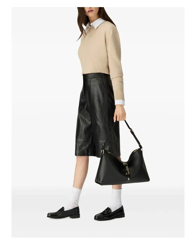 Furla Calfskin Shoulder Bag — Black Black