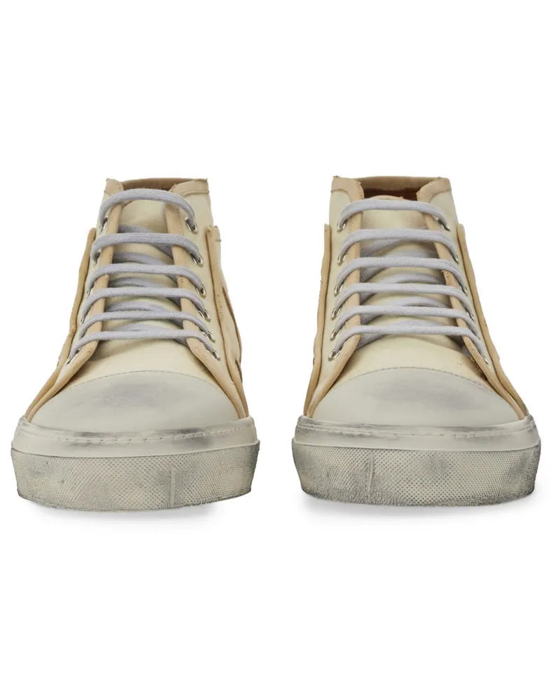 Dolce & Gabbana Vintage Mid-Top Cotton Sneaker — Beige Beige