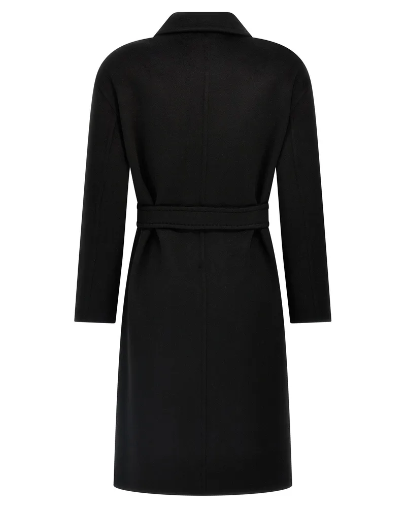 Max Mara Double Cashmere Coat — Black Black