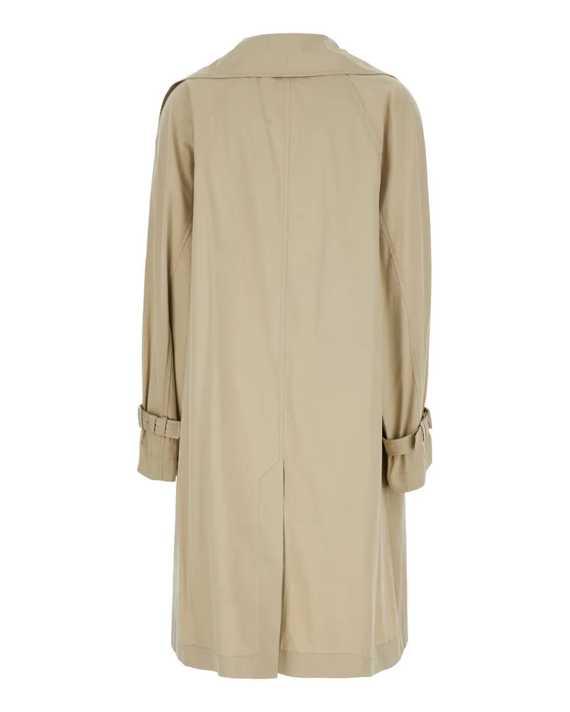 Totême Women's Trench Coat Cotton Beige Beige