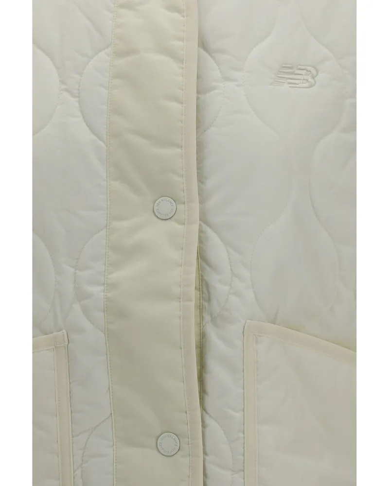 New Balance Quilted Nylon Vest — Beige Beige
