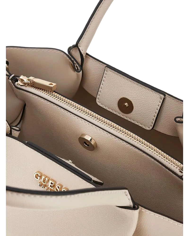 Guess Women's Satchel Bag Off White Polyurethane - Satchel-Bags White