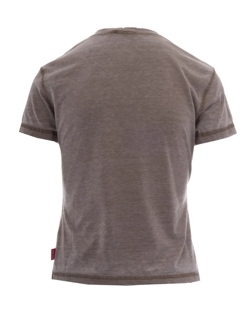 Diesel Women's T-Shirt Lla Sandy Beige Sandy-Beige Polyester Cotton T-Shirts & Jerseys Sandy/beige Beige