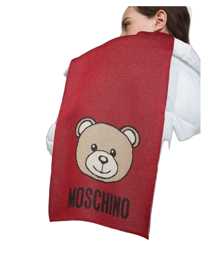 Moschino Women's Scarf Red Viscosa Accessories Viscose Polyamide Polyester Red
