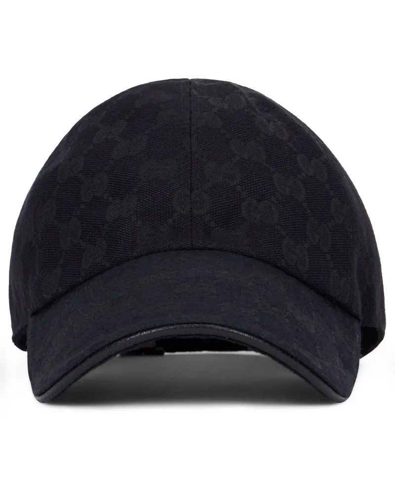 Gucci Women Cap With Adjustable Brim, Black Cotton Hat Black