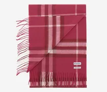 Giant Check Cashmere Scarf — Pink