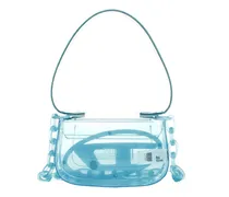 Transparent TPU with Resin Chain Shoulder Bag — Blue