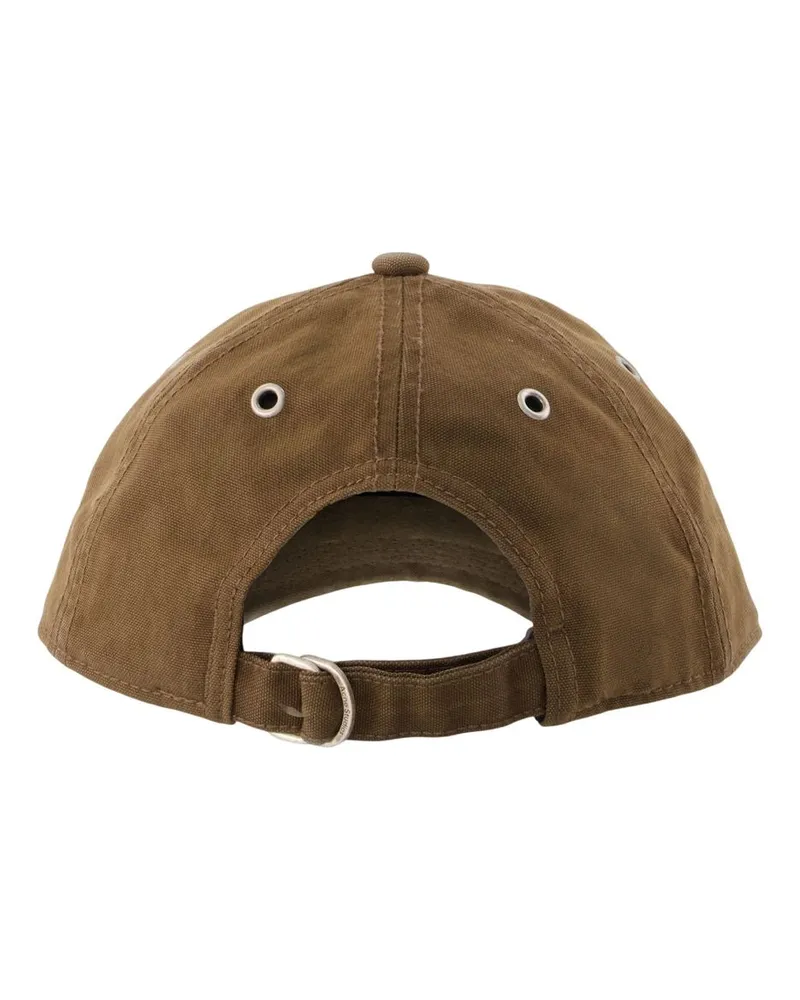 Acne Studios C40474-700 Logo-Embroidered Cotton Baseball Cap — Brown Brown