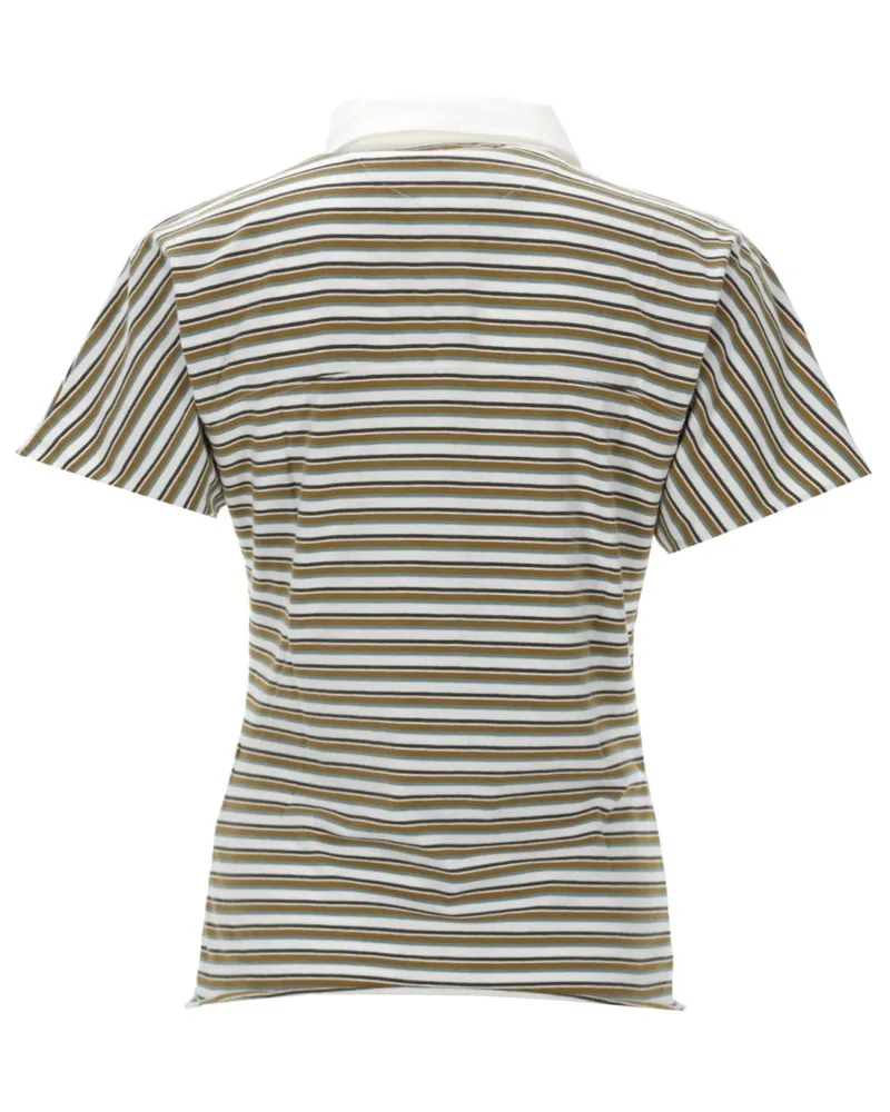 Golden Goose Striped Cotton Polo Shirt — Multicolor Multicolor