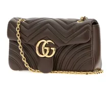 Women's Gg Marmont Shoulder Bag Brown Nappa Leather