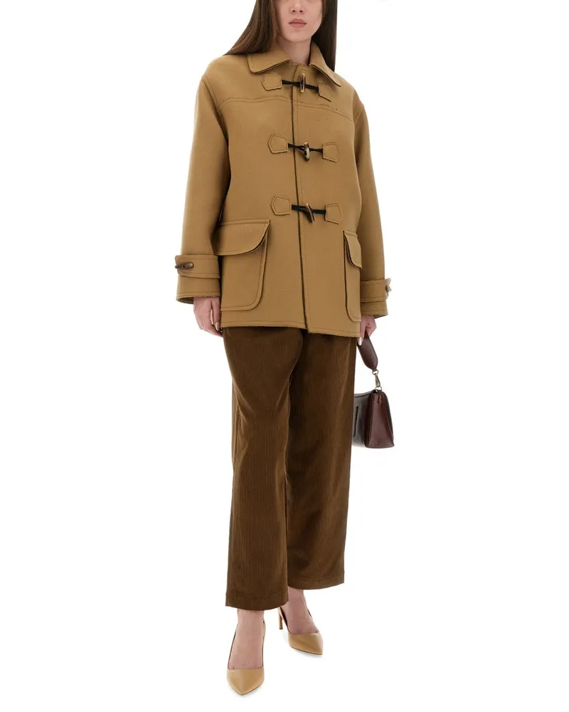 Moschino Corduroy Cotton Trousers — Brown Brown