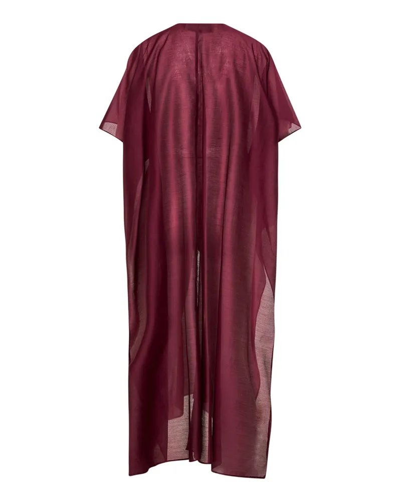 Blanca Women's Burgundy Voile Caftan Blouse Cupro Capes Jacket Red
