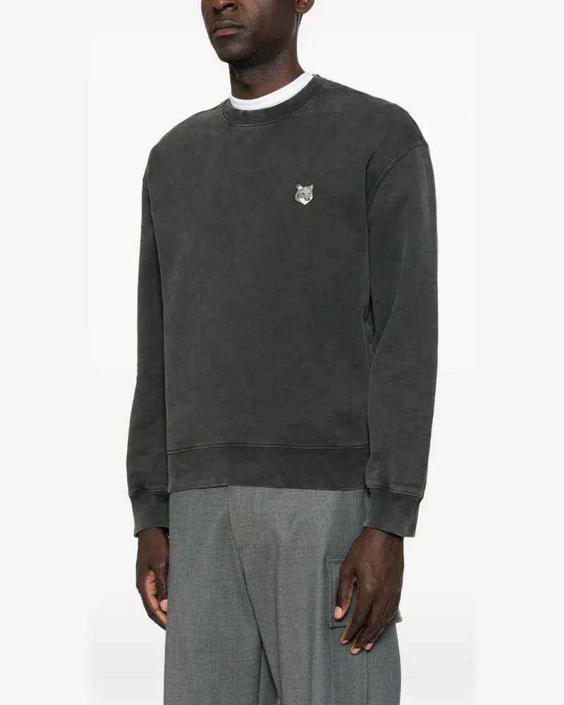 Kitsuné Fox Head Patch Sweatshirt — black Black