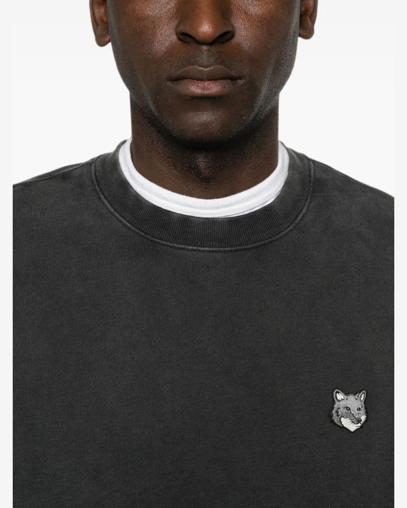 Kitsuné Fox Head Patch Sweatshirt — black Black